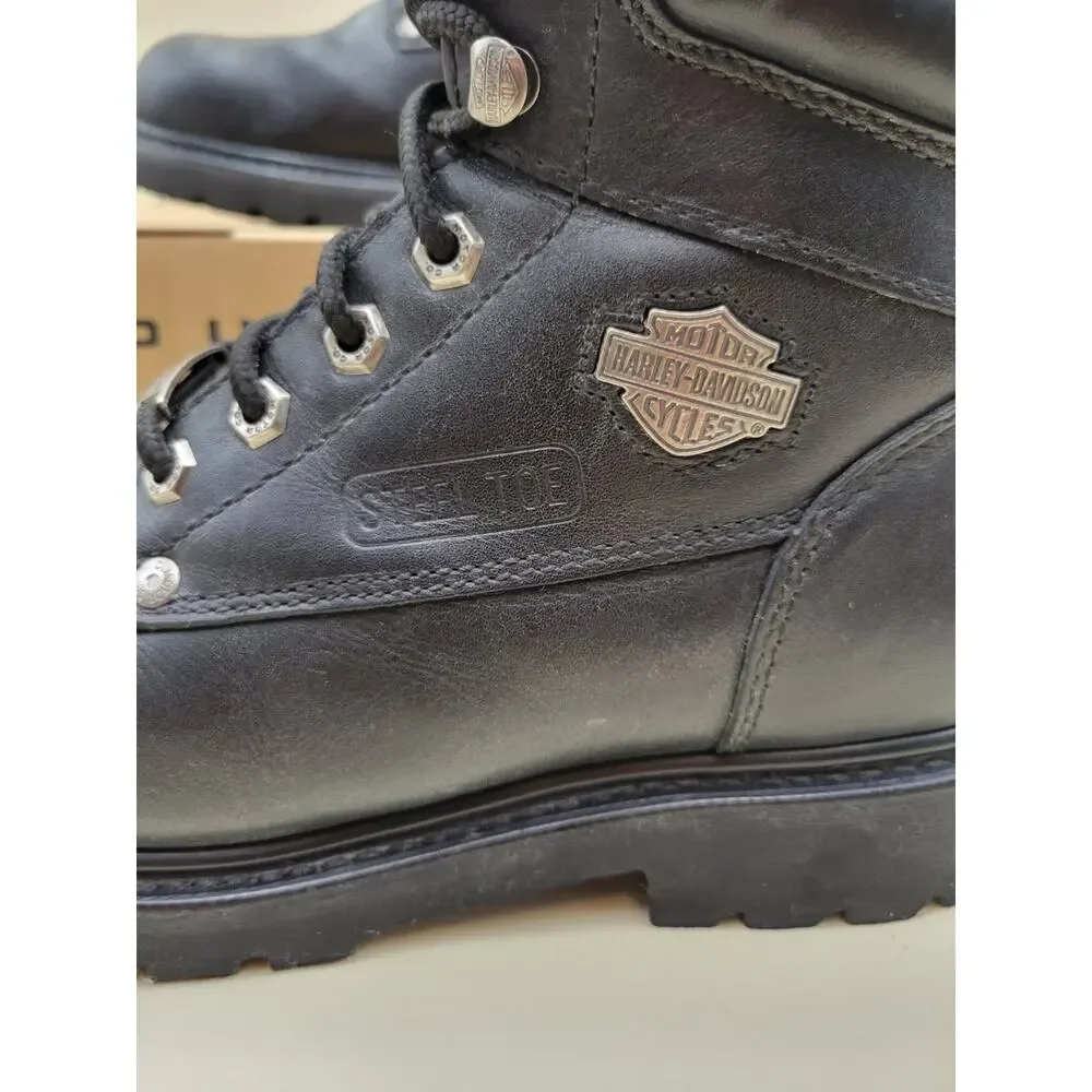 Harley-Davidson D91013 Men's Boot US 9.5 Black Original Box Included Steel Toe